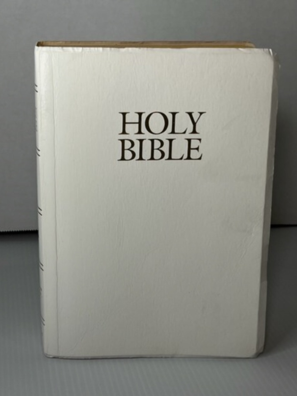 Antique Holy Bible KingJames Study Version Red Letter 1962 White Cover Zondervan